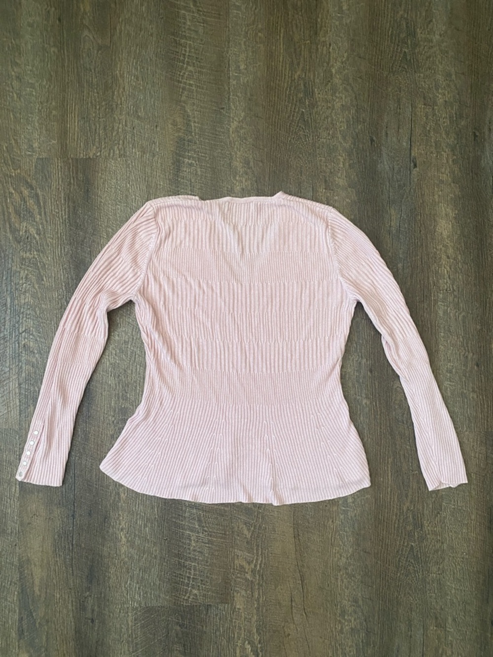 per una Dusty Pink Ribbed V-Neck Knit - Picture 10 of 10